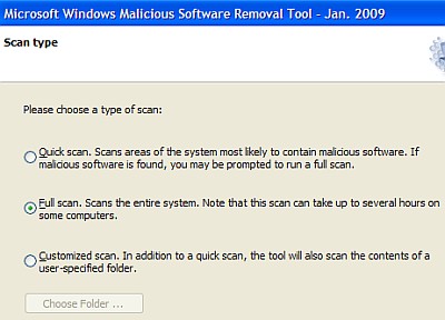 Microsoft windows malicious software removal tool task manager